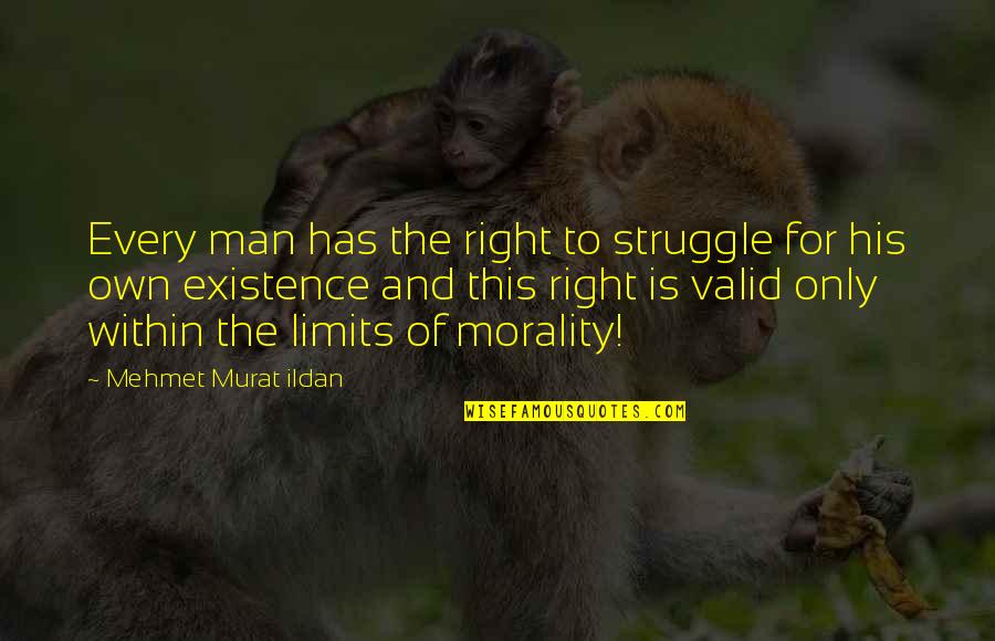 His Existence Quotes By Mehmet Murat Ildan: Every man has the right to struggle for