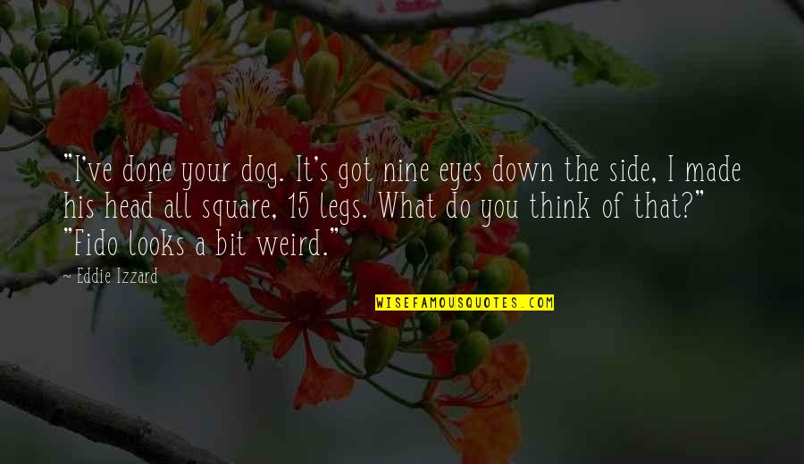His Looks Quotes By Eddie Izzard: "I've done your dog. It's got nine eyes