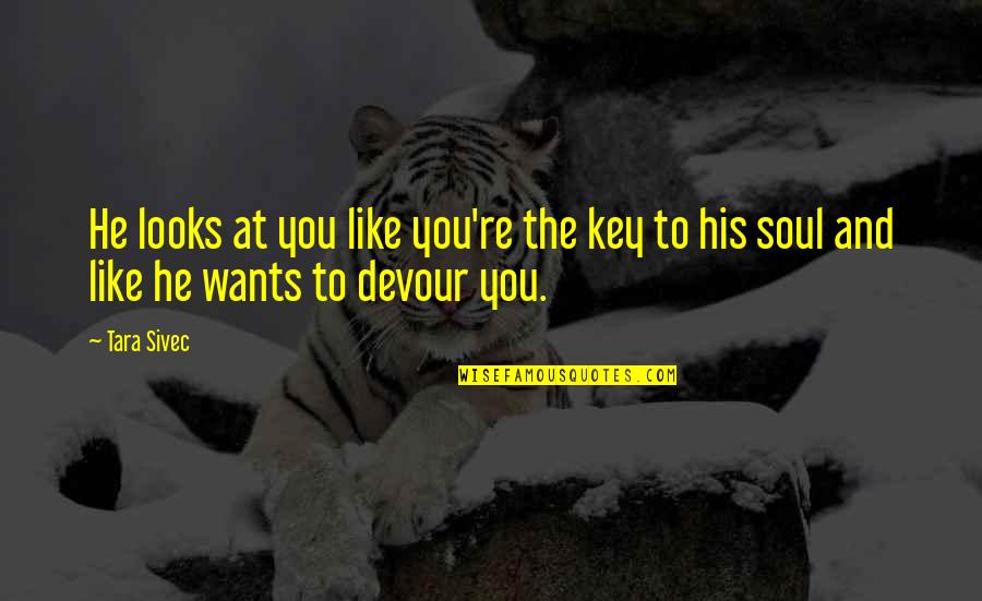 His Looks Quotes By Tara Sivec: He looks at you like you're the key