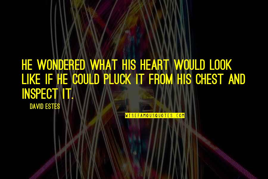 His Loss Quotes By David Estes: He wondered what his heart would look like