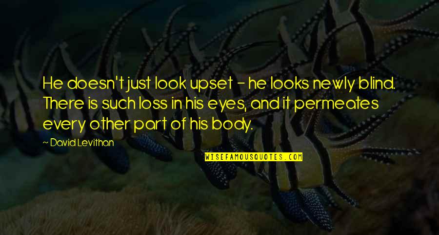 His Loss Quotes By David Levithan: He doesn't just look upset - he looks