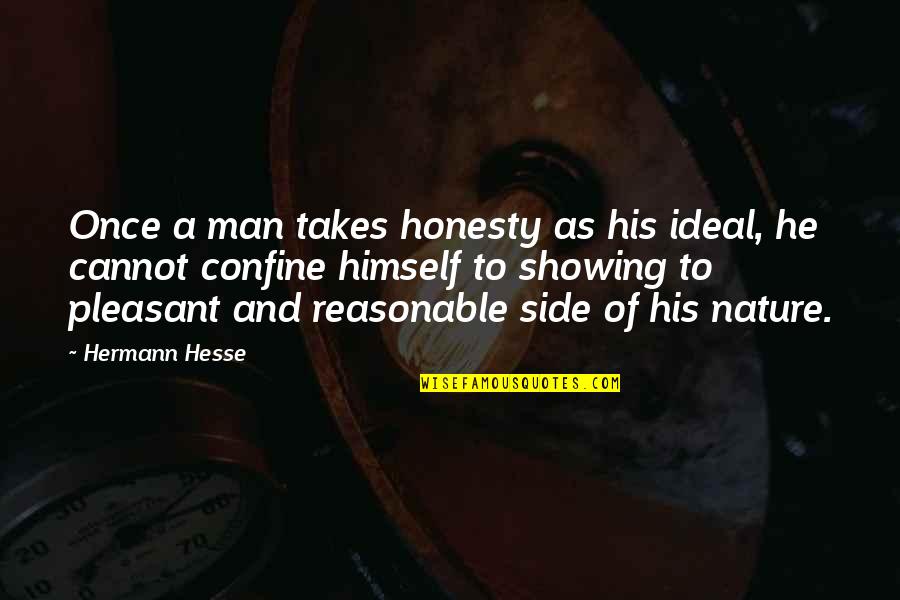 His Side Quotes By Hermann Hesse: Once a man takes honesty as his ideal, His Side Quotes By Hermann Hesse: Once a man takes honesty as his ideal,