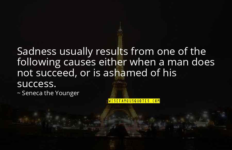 His Success Quotes By Seneca The Younger: Sadness usually results from one of the following