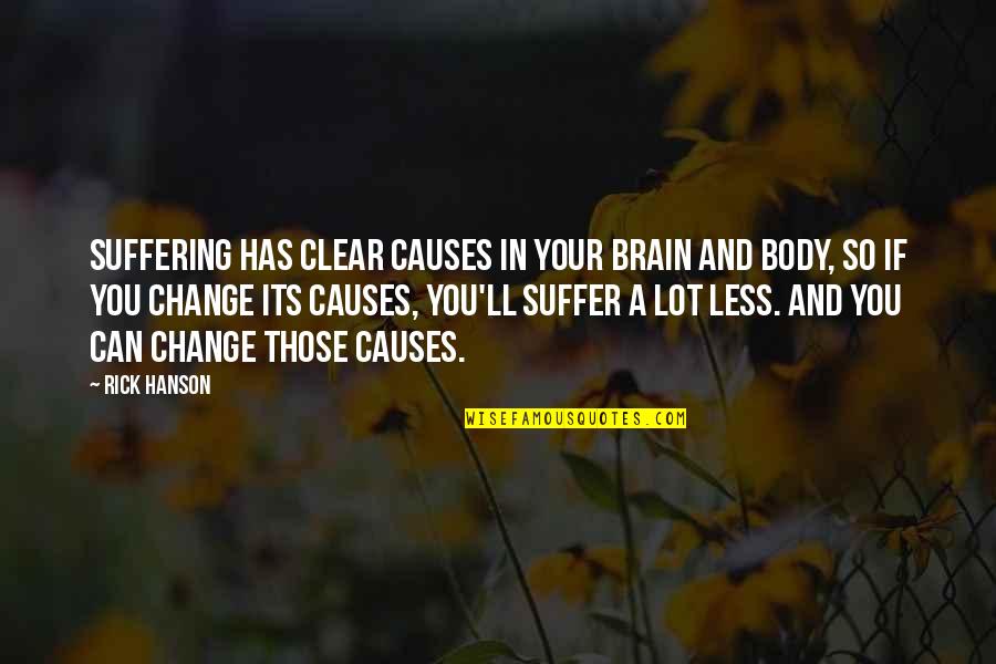 Hispanic Love Quotes By Rick Hanson: Suffering has clear causes in your brain and