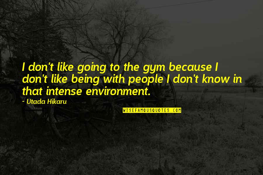 Hissettim Quotes By Utada Hikaru: I don't like going to the gym because Hissettim Quotes By Utada Hikaru: I don't like going to the gym because
