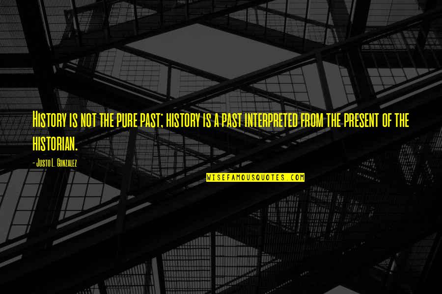 Historian Quotes By Justo L. Gonzalez: History is not the pure past; history is