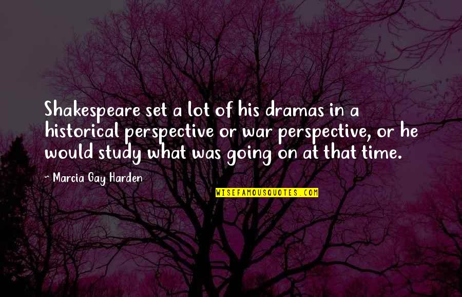Historical Perspective Quotes By Marcia Gay Harden: Shakespeare set a lot of his dramas in