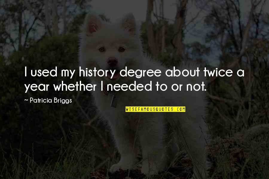 History Education Quotes By Patricia Briggs: I used my history degree about twice a
