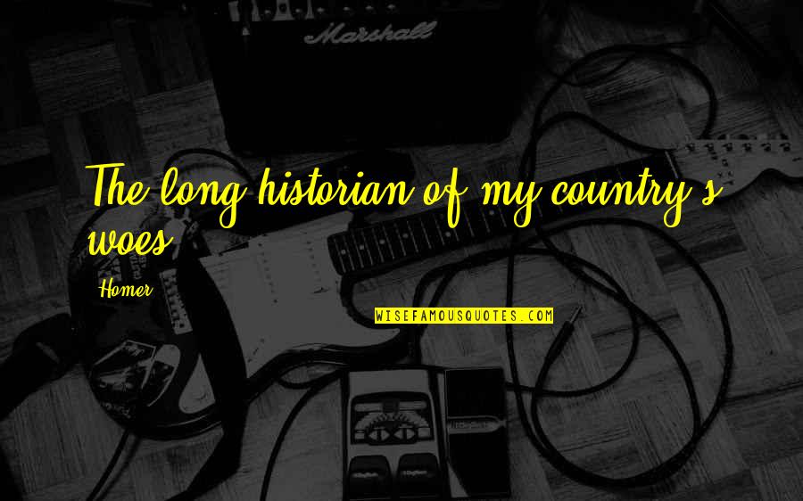 History History Quotes By Homer: The long historian of my country's woes.