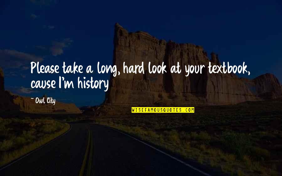 History Love Quotes By Owl City: Please take a long, hard look at your