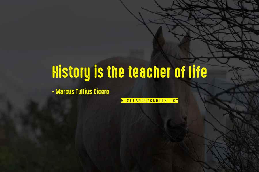 History Teacher Quotes By Marcus Tullius Cicero: History is the teacher of life