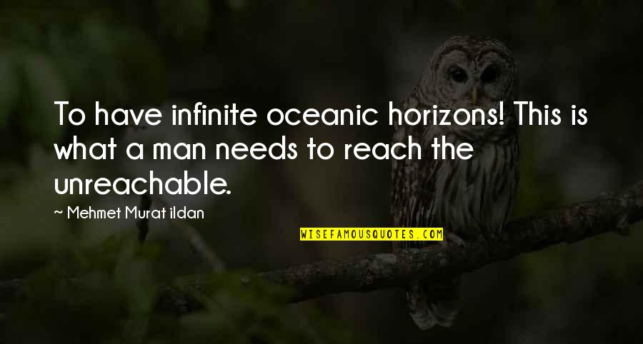 Hit And Quit Quotes By Mehmet Murat Ildan: To have infinite oceanic horizons! This is what