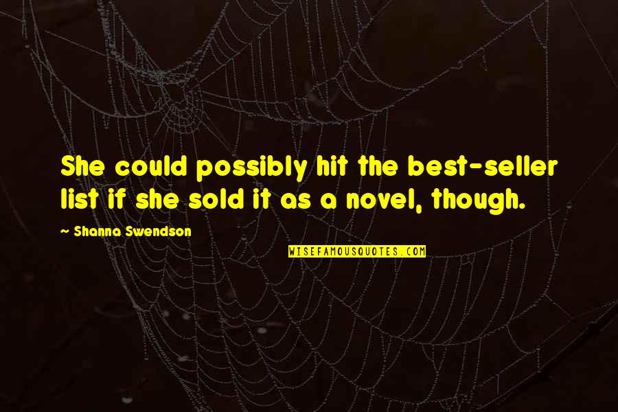 Hit It Quotes By Shanna Swendson: She could possibly hit the best-seller list if