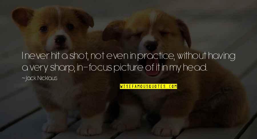 Hit My Head Quotes By Jack Nicklaus: I never hit a shot, not even in Hit My Head Quotes By Jack Nicklaus: I never hit a shot, not even in