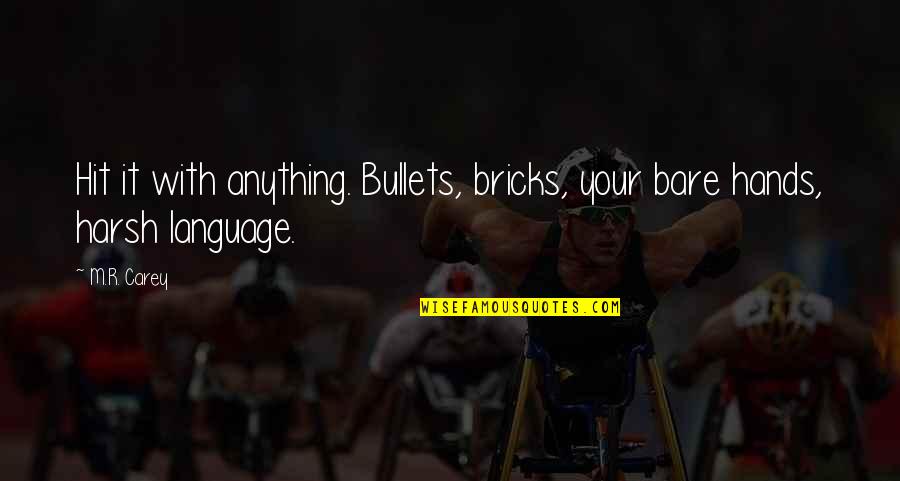 Hit The Bricks Quotes By M.R. Carey: Hit it with anything. Bullets, bricks, your bare