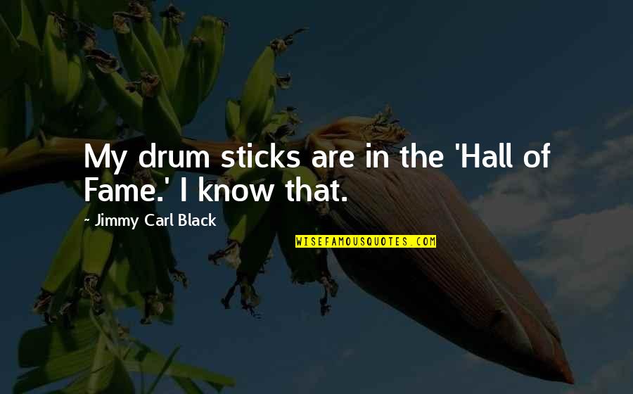 Hitaishi Kk Quotes By Jimmy Carl Black: My drum sticks are in the 'Hall of