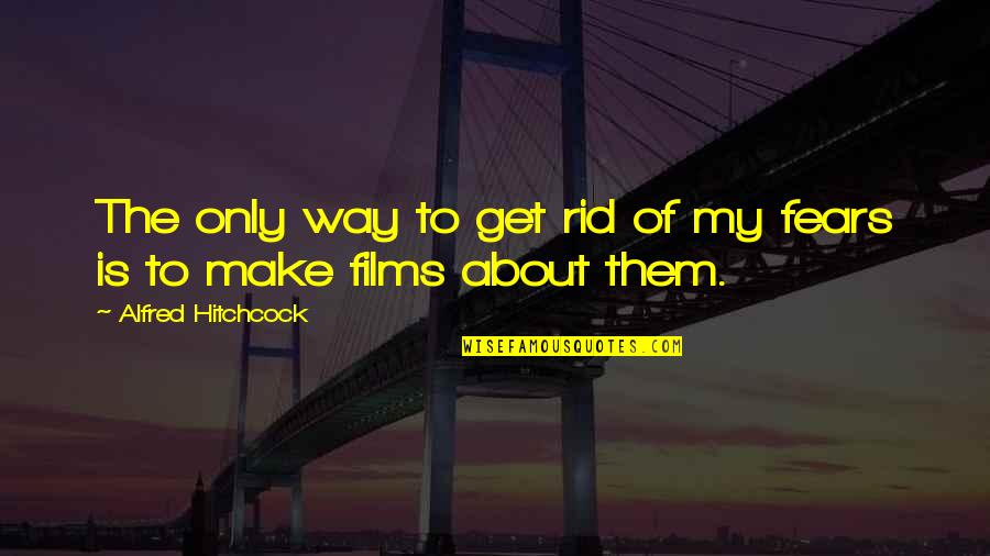 Hitchcock's Quotes By Alfred Hitchcock: The only way to get rid of my Hitchcock's Quotes By Alfred Hitchcock: The only way to get rid of my