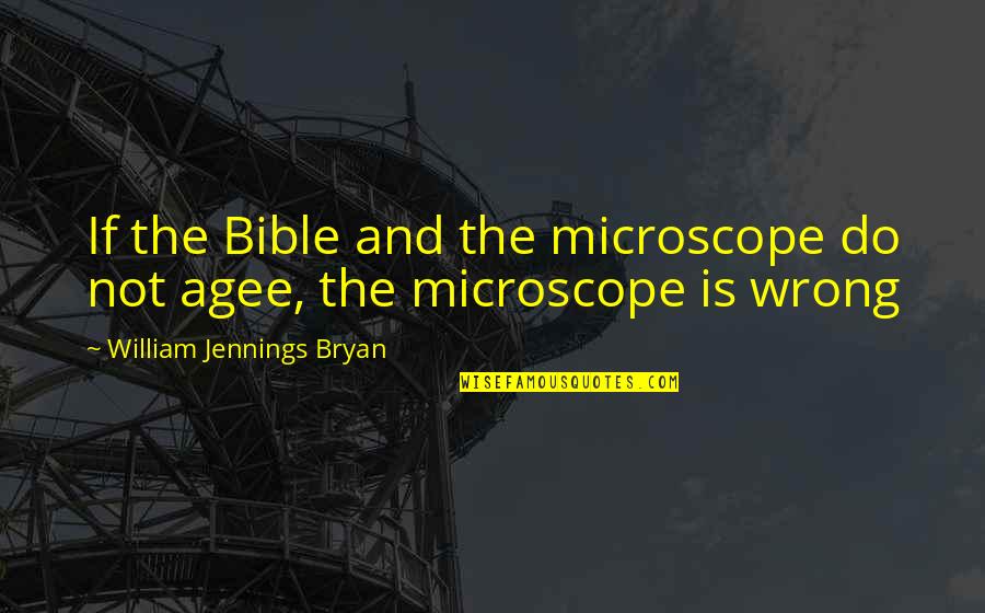 Hitchcok Quotes By William Jennings Bryan: If the Bible and the microscope do not