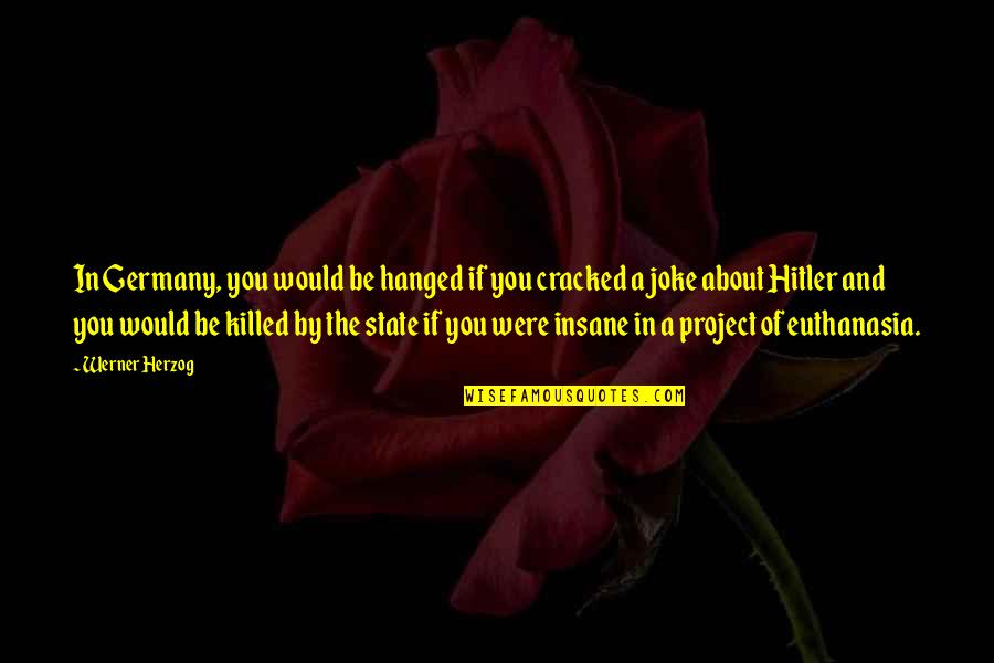 Hitler S Germany Quotes By Werner Herzog: In Germany, you would be hanged if you