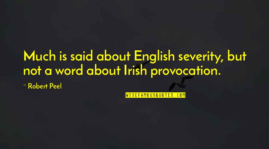 Hitman Holla Quotes By Robert Peel: Much is said about English severity, but not