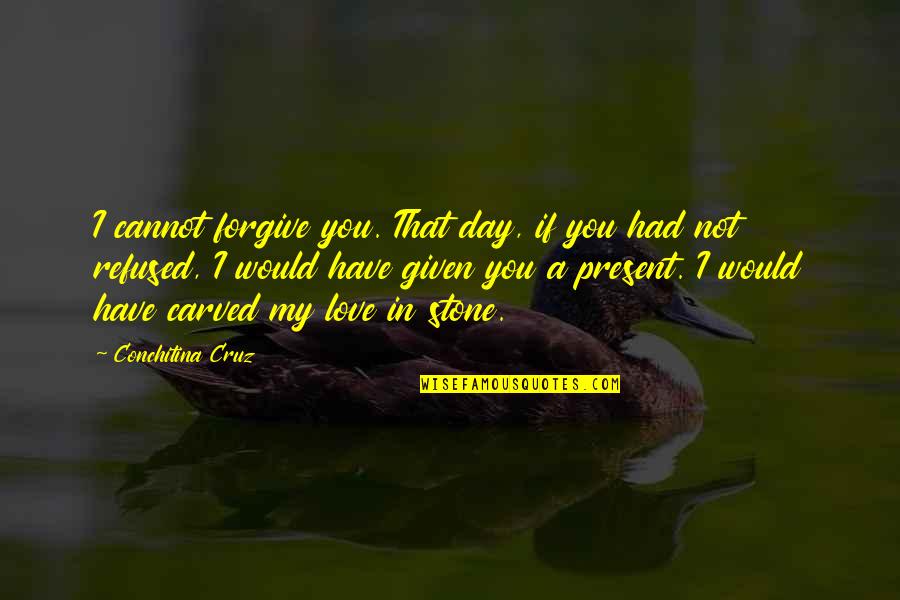Hitopadesa Quotes By Conchitina Cruz: I cannot forgive you. That day, if you Hitopadesa Quotes By Conchitina Cruz: I cannot forgive you. That day, if you