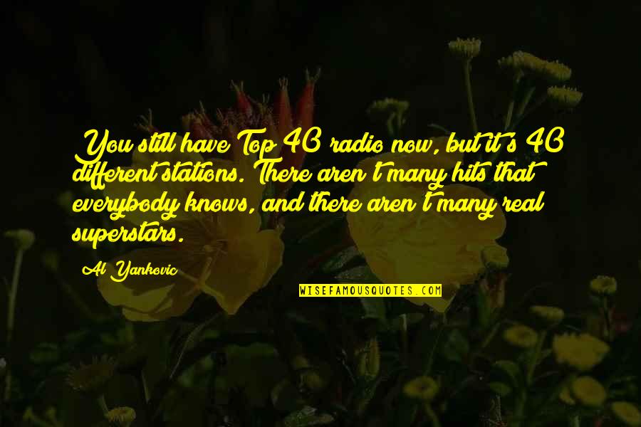 Hits You Quotes By Al Yankovic: You still have Top 40 radio now, but