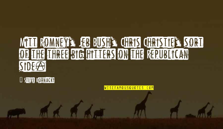 Hitters Quotes By Steve Kornacki: Mitt Romney, Jeb Bush, Chris Christie, sort of Hitters Quotes By Steve Kornacki: Mitt Romney, Jeb Bush, Chris Christie, sort of