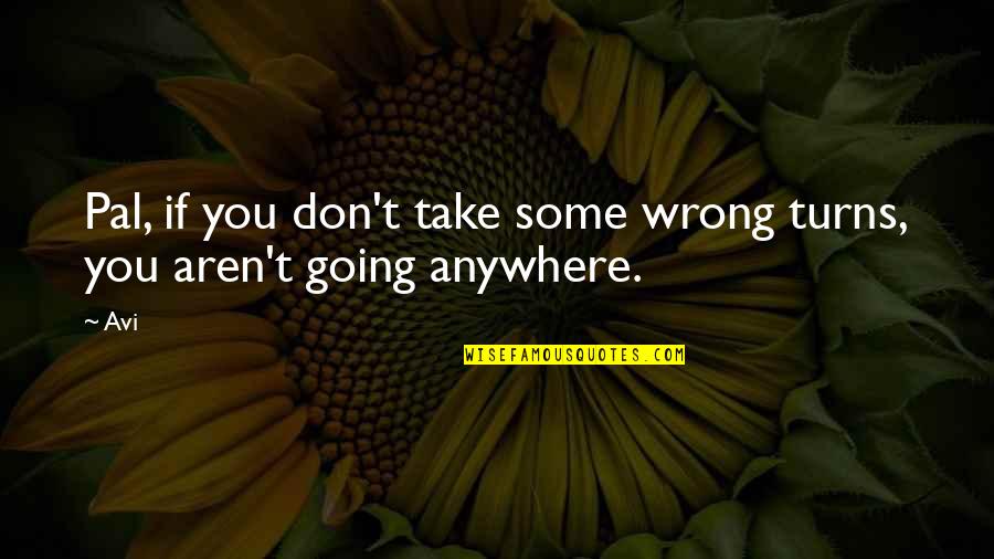 Hiv Ignorance Quotes By Avi: Pal, if you don't take some wrong turns,