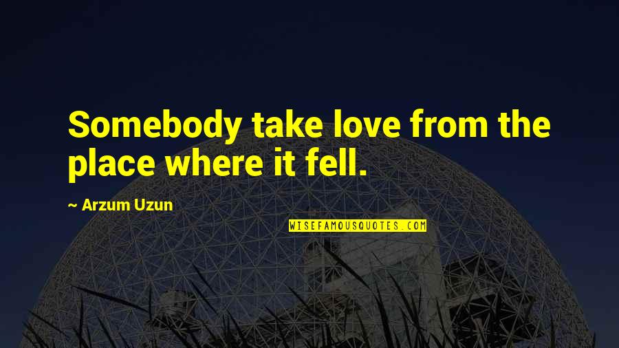 Hiyoko X Quotes By Arzum Uzun: Somebody take love from the place where it
