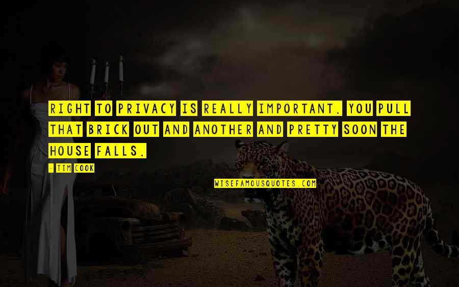 Hl2 Father Grigori Quotes By Tim Cook: Right to privacy is really important. You pull Hl2 Father Grigori Quotes By Tim Cook: Right to privacy is really important. You pull