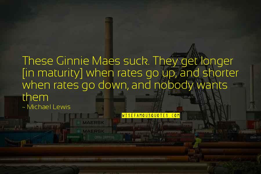 Hluboko V Quotes By Michael Lewis: These Ginnie Maes suck. They get longer [in Hluboko V Quotes By Michael Lewis: These Ginnie Maes suck. They get longer [in