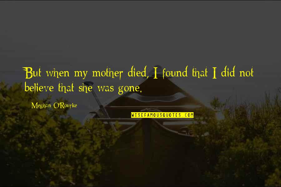 Hmmph Quotes By Meghan O'Rourke: But when my mother died, I found that