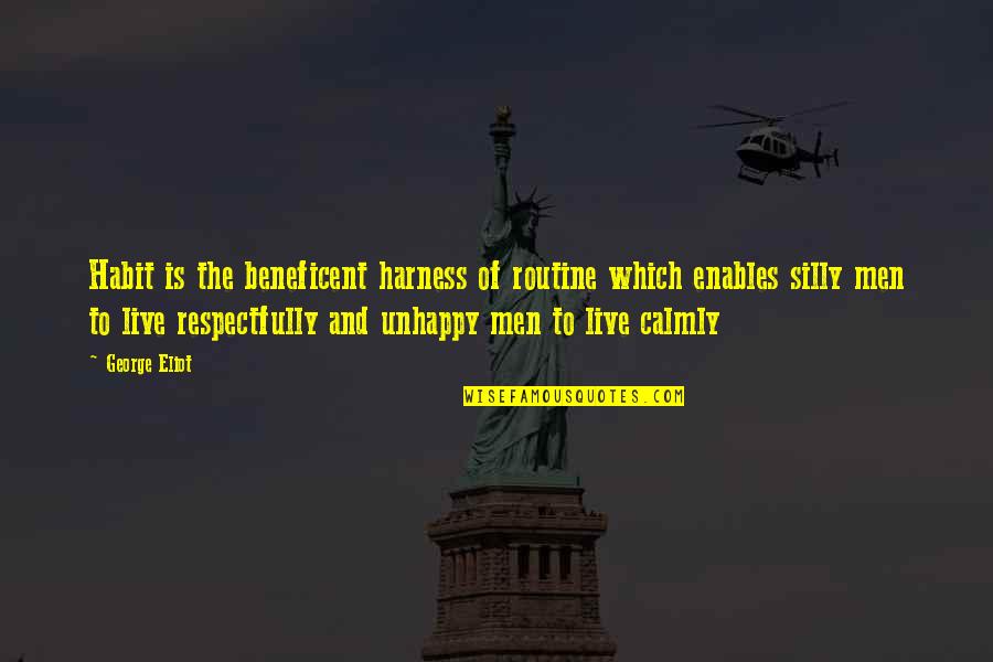 Hmpphotos Quotes By George Eliot: Habit is the beneficent harness of routine which Hmpphotos Quotes By George Eliot: Habit is the beneficent harness of routine which