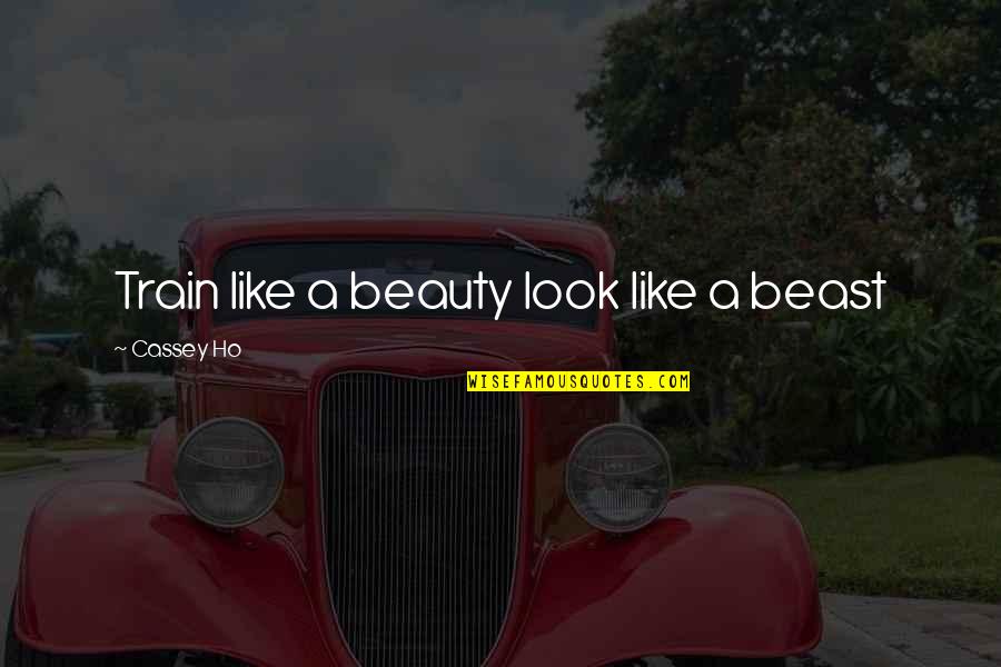 Ho Ho Quotes By Cassey Ho: Train like a beauty look like a beast Ho Ho Quotes By Cassey Ho: Train like a beauty look like a beast