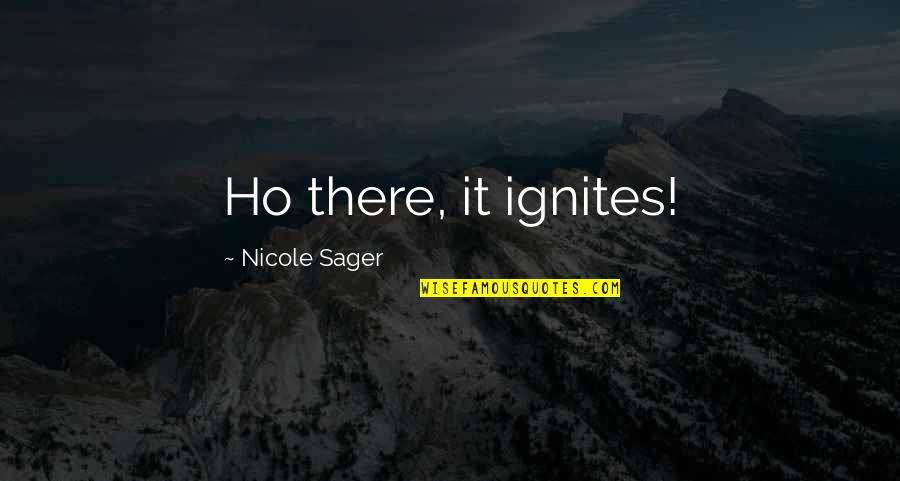 Ho Ho Quotes By Nicole Sager: Ho there, it ignites! Ho Ho Quotes By Nicole Sager: Ho there, it ignites!