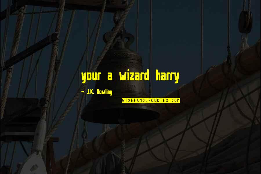 Hobart Brown Quotes By J.K. Rowling: your a wizard harry