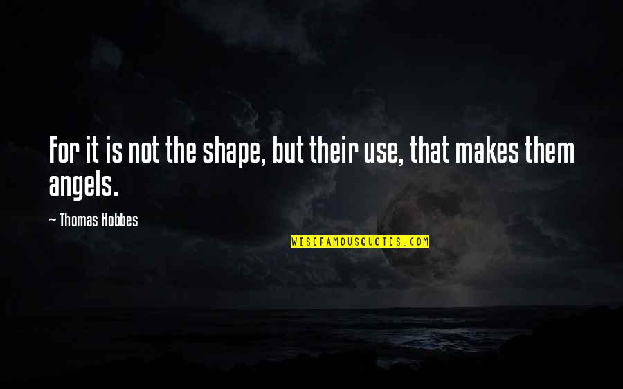 Hobbes Quotes By Thomas Hobbes: For it is not the shape, but their
