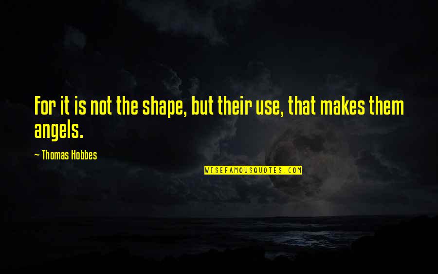 Hobbes's Quotes By Thomas Hobbes: For it is not the shape, but their