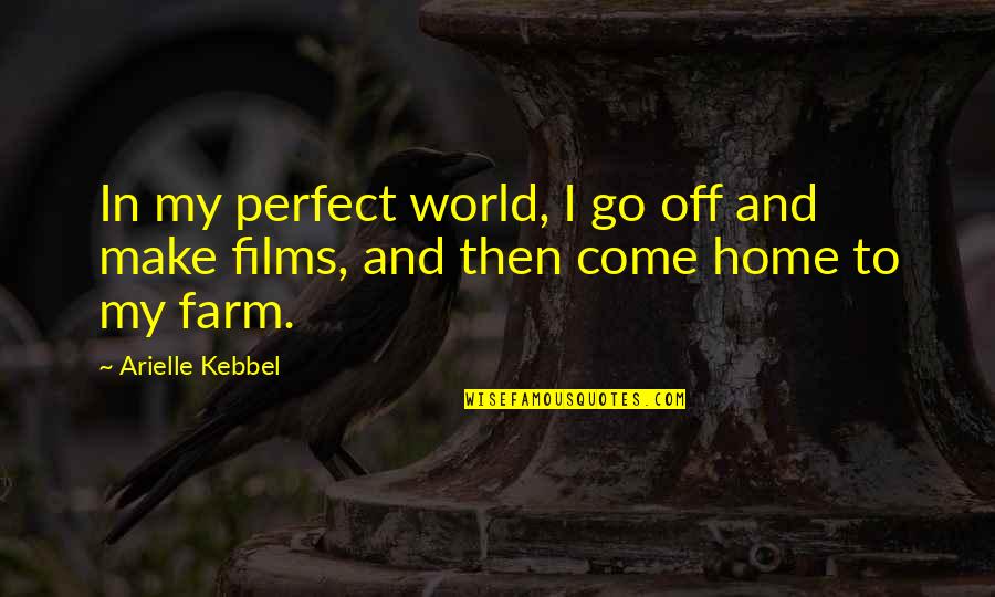 Hobbit Bravery Quotes By Arielle Kebbel: In my perfect world, I go off and