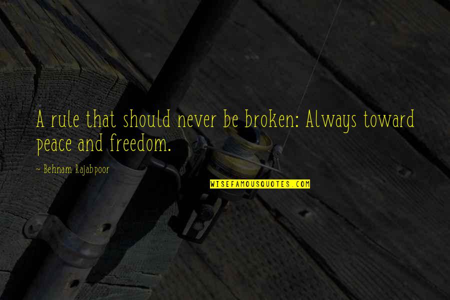 Hobbs Strauss Quotes By Behnam Rajabpoor: A rule that should never be broken: Always