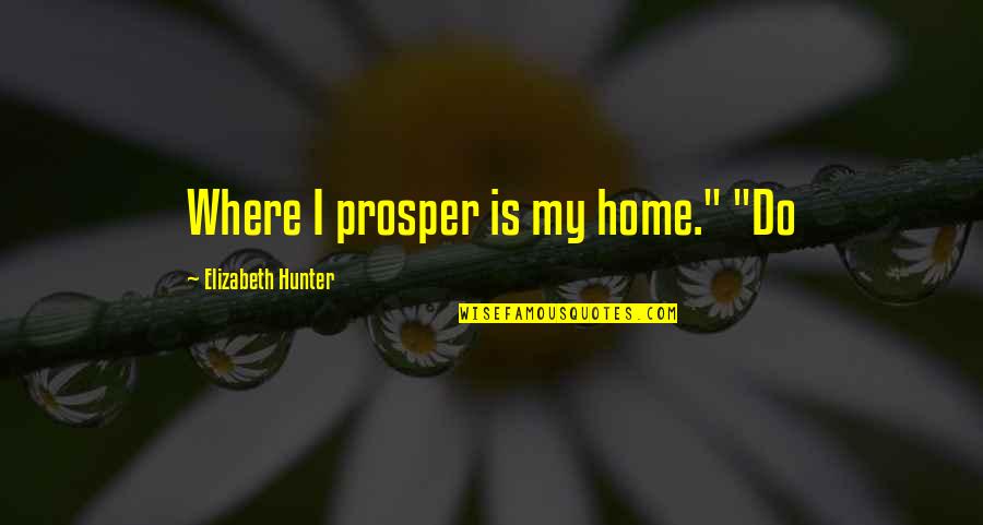 Hobby And Job Quotes By Elizabeth Hunter: Where I prosper is my home." "Do