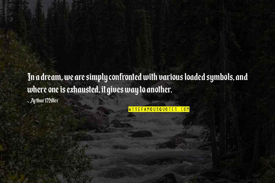 Hochelaga Quotes By Arthur Miller: In a dream, we are simply confronted with Hochelaga Quotes By Arthur Miller: In a dream, we are simply confronted with