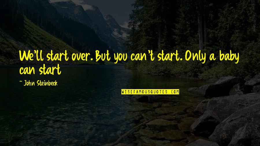 Hockey Scoring Quotes By John Steinbeck: We'll start over. But you can't start. Only