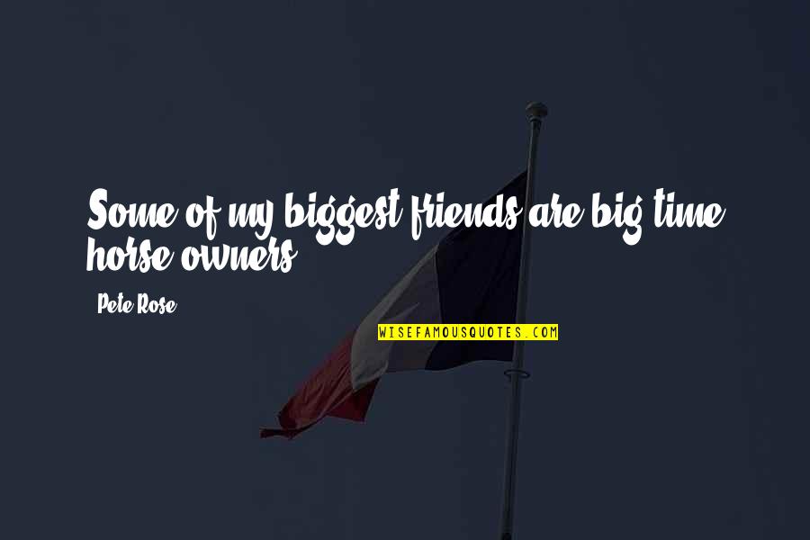 Hocus Pocus Sayings Quotes By Pete Rose: Some of my biggest friends are big-time horse