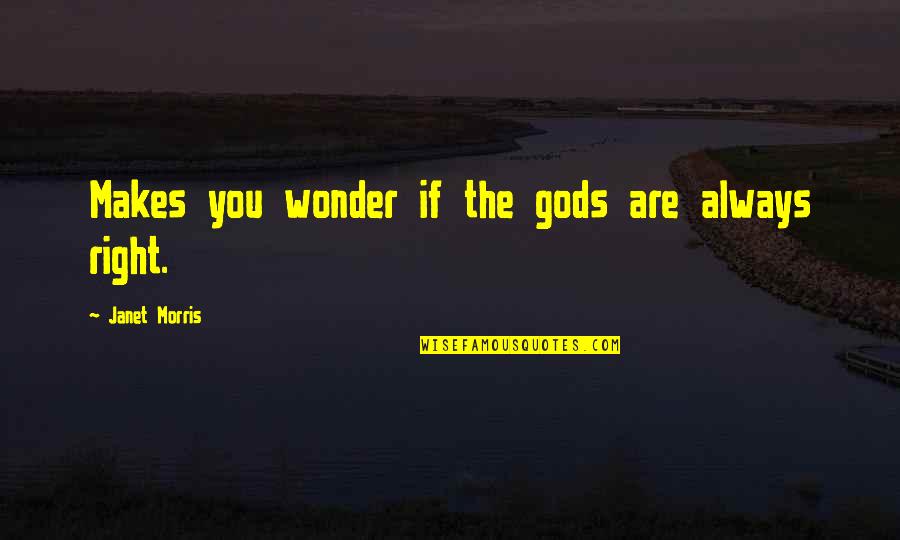 Hoeing Around Quotes By Janet Morris: Makes you wonder if the gods are always
