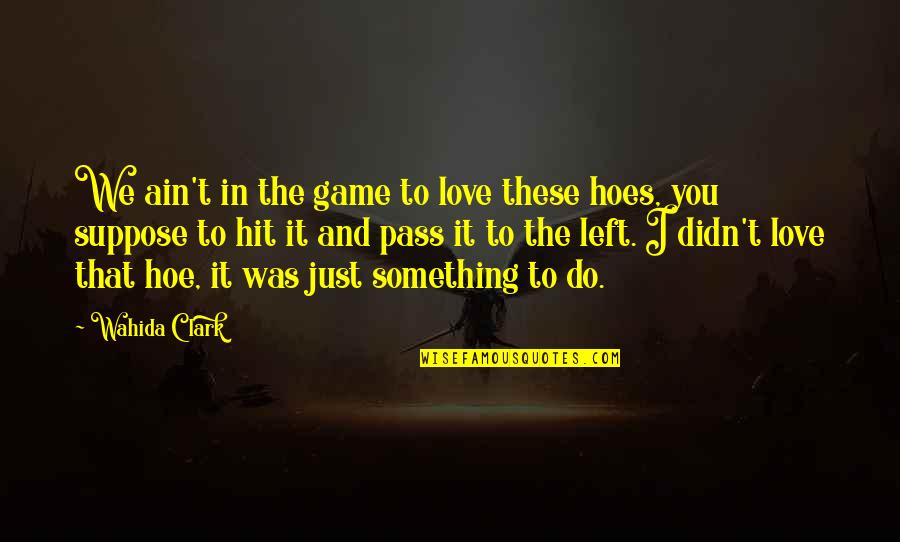 Hoes Be Hoes Quotes By Wahida Clark: We ain't in the game to love these