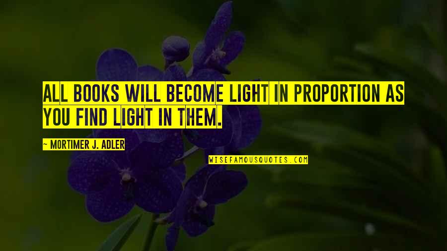 Hoes Make Me Sick Quotes By Mortimer J. Adler: All books will become light in proportion as