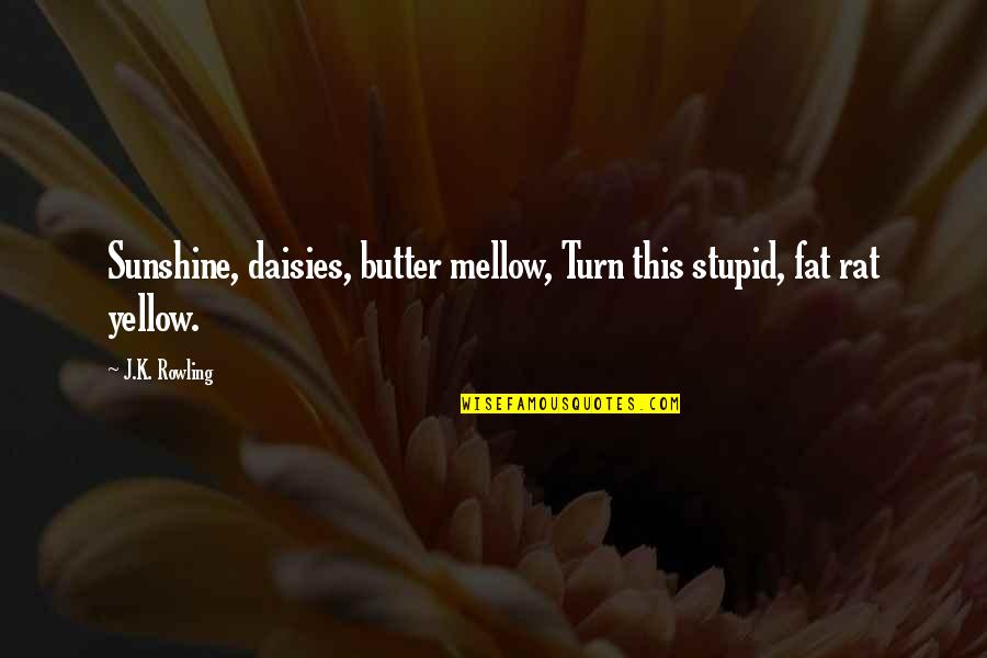 Hoes Over Bros Quotes By J.K. Rowling: Sunshine, daisies, butter mellow, Turn this stupid, fat