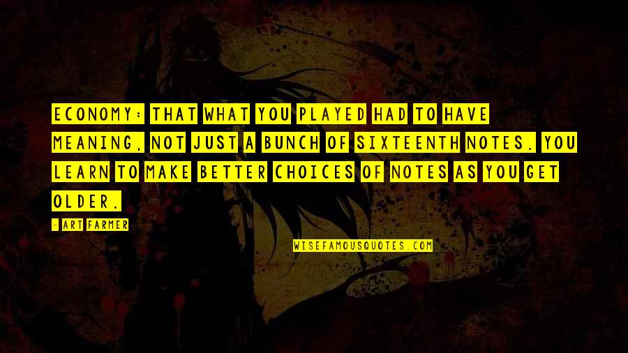 Hoffarth Sanitation Quotes By Art Farmer: Economy: that what you played had to have Hoffarth Sanitation Quotes By Art Farmer: Economy: that what you played had to have