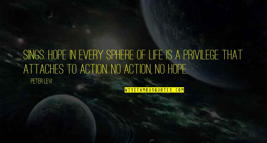 Hofftrammm Quotes By Peter Levi: Sings. Hope in every sphere of life is Hofftrammm Quotes By Peter Levi: Sings. Hope in every sphere of life is